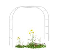 Arco da giardino in metallo per piante rampicanti, grande arco a traliccio 120 cm-300 cm, robusto arco per rose, facile da montare, colore bianco, perfetto per la decorazione del giardino