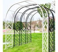 Arco da giardino in metallo per piante rampicanti, larghezza 140-360 cm, decorazione per matrimoni e feste, arco per rose nere, traliccio per decorazione da giardino (larghezza 160 x altezza 230 cm)
