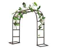 Arco da giardino in metallo per piante rampicanti, per esterni, decorazione per matrimoni, disponibile in 80 x 200 cm, 120 x 220 cm, 200 x 230 cm, 350 x 220 cm (marrone, L 280 x P 40 x A 220 cm)