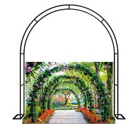 Arco da giardino in metallo per piante rampicanti, pergolato a graticcio antiruggine, grande pergola per esposizioni floreali e decorazioni per eventi