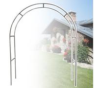 Arco da giardino in metallo per piante rampicanti, pergolato traliccio per esterni, 3,2 x 2,4 m, perfetto per decorazione da giardino e supporto per viti, fiori e piante.