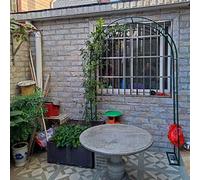 Arco da giardino in metallo per piante rampicanti, resistente alle intemperie, 120 x 220 cm, 160 x 220 cm, 240 x 220 cm, supporto antiruggine per rose, colore bianco