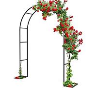 Arco da giardino in metallo per piante rampicanti resistente alle intemperie con 3,5 m di larghezza x 2,2 m di altezza, telaio in ferro ideale per arredamento e supporto esterno