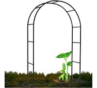Arco da giardino in metallo per piante rampicanti, resistente alle intemperie, pergolato per rose da 1,2 m a 3,5 m, nero, larghezza 280 x altezza 220 cm, traliccio durevole per decorazione e supporto