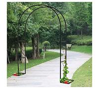 Arco da giardino in metallo per piante rampicanti, resistente alle intemperie, robusto supporto fai da te per decorazioni nuziali, altezza 120/140/180/200/350 cm, nero