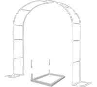 Arco da giardino in metallo per piante rampicanti, resistente alle intemperie, telaio in acciaio, traliccio pergolato autoportante, arco da 1,2 m, 1,4 m, 1,8 m, 2,4 m, 3 m, nero, per esterni, 3,5 m di
