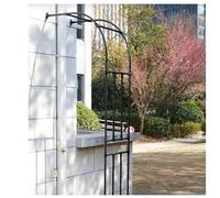 Arco da giardino in metallo per piante rampicanti, robusto da 1,8 a 3 m, resistente alle intemperie, per giardino fiorito all'aperto, colore nero, perfetto per la progettazione del paesaggio