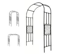 Arco da giardino in metallo per piante rampicanti Supporto per rose in acciaio 2,4 m di altezza durevole decorazione esterna perfetta per giardini paesaggistici