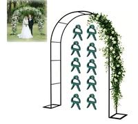 Arco da giardino in metallo per piante rampicanti, supporto per traliccio di rose, decorazione per esterni, pergola curva, larghezza 1,43 m, dimensioni lunghezza 0,8 x altezza 2,0 m, durevole ed