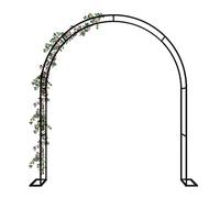 Arco da giardino in metallo per piante rampicanti, supporto rosa nera, 220 x 120 x 25 cm e 230 x 140 x 40 cm, diametro tubo 19 mm, perfetto per artigianato e decorazione esterna