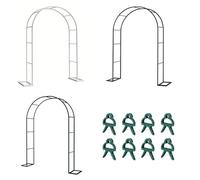 Arco da giardino in metallo per piante rampicanti, traliccio per pergola all'aperto, arco per rose con base, disponibile in larghezza 80-200 cm, nero, perfetto per la decorazione del patio, 300 x 250