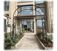 Arco da giardino in metallo per piante rampicanti, traliccio per rose, supporto per cancello, larghezza del telaio: 140-320 cm, design elegante per la decorazione del giardino e la crescita delle