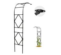 Arco da giardino in metallo per rose e traliccio di supporto per rose con telaio semiarco, diverse larghezze: 60/90/120/150/180/220/240/260/300 cm, perfetto per piante rampicanti.
