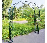 Arco da giardino in metallo per rose rampicanti, 140340 cm, graticcio regolabile, supporto per pergolato nuziale, decorazione floreale per interni ed esterni, bianco (140 x 230 x 40 cm)