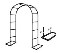 Arco da giardino in metallo per rose rampicanti e decorazione per matrimoni, pergola resistente alle intemperie, facile da montare, 1,4 x 2,3 m, diametro tubo 19 mm, pergolato decorativo per uso