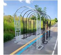 Arco da giardino in metallo per rose rampicanti, robusto pergolato in acciaio, 140-340 cm, supporto per piante resistente, perfetto per decorazioni di nozze (verde, lunghezza 200 x altezza 270 cm)