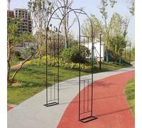 Arco da giardino in metallo, pergolato per piante rampicanti, rose, viti, ideale per giardini, prati, cortili, cortili e matrimoni