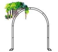 Arco da giardino in metallo, resistente alla ruggine, per piante rampicanti, decorazione ad arco per rose, disponibile in nero - Dimensioni: 140 x 230 cm, 180 x 220 cm, 220 x 220 cm, 260 x 230 cm