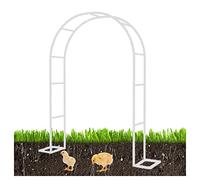 Arco da giardino in metallo resistente alle intemperie, 120-350 cm, elegante traliccio per rose bianche e supporto per piante, per patio, balcone, matrimoni e decorazioni per le vacanze