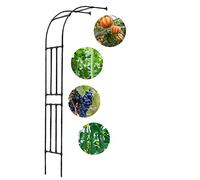 Arco da giardino in metallo resistente alle intemperie 240 cm altezza regolabile larghezza 60-240 cm elegante nero per piante rampicanti e fiori perfetto per la decorazione del giardino.