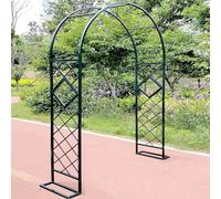 Arco da giardino in metallo resistente alle intemperie per piante rampicanti disponibile in misure 140-340 cm, traliccio per rose nere, supporto per la decorazione del giardino e la crescita delle