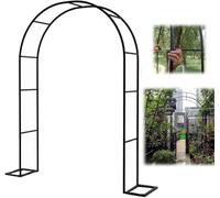 Arco da giardino in metallo resistente alle intemperie, traliccio largo 1,4 m, archi for rose resistenti for decorazioni da giardino for matrimoni, supporto ad arco alto 2,3 m(White,W3.5M*H2.2M)