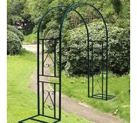 Arco da giardino in metallo resistente antiruggine per piante rampicanti largo 140 340 cm durevole graticcio da giardino e decorazione d'ingresso (dimensioni: 300 x 230 x 40 cm)