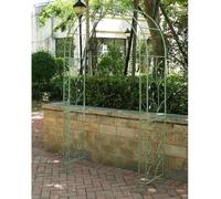 Arco da giardino in metallo resistente con picchetti, grande, forte supporto per piante rampicanti, rose, verdure, decorazione vintage bianca per interni ed esterni