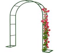 Arco da giardino in metallo resistente da 2,4 m con struttura in acciaio resistente alle intemperie for piante rampicanti, rose, rampicanti e frutta, grande supporto for pergolato da interno ed estern