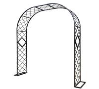 Arco da giardino in metallo resistente, per cerimonie, traliccio in acciaio per piante rampicanti, pergolato per viti e rose, 2,8 m x 2 m, nero