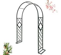 Arco da giardino in metallo resistente per piante rampicanti, facile da montare, pergolato per matrimoni e addio al nubilato, pergolato verde, 320 x 230 cm