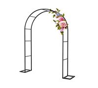 Arco da giardino in metallo resistente per piante rampicanti, grande pergolato per rose, arco per matrimonio, dimensioni regolabili: 120-200 cm di larghezza, robusto supporto per giardini eleganti