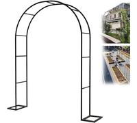 Arco da giardino in metallo resistente per piante rampicanti, grande supporto per pergolato di rose, arco per matrimoni largo 120-240 cm, elegante design bianco, larghezza 1,8 m x altezza 2,2 m