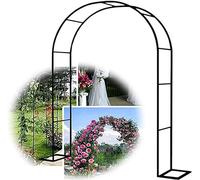 Arco da Giardino in Metallo Resistente per Piante rampicanti - Robusto pergolato per Rose e Arco Nuziale, Grande Traliccio da Giardino 200x230 cm con basi di Supporto per Esterni