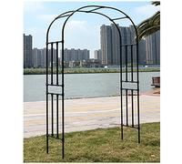 Arco da giardino in metallo, robusto arco for rose da esterno for piante rampicanti, pergolato indipendente for rose, supporto for piante, decorazione da giardino, finitura nera(150x240cm)