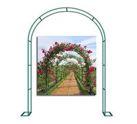 Arco da giardino in metallo robusto per matrimoni e rose, antiruggine e resistente alle intemperie, per interni ed esterni, verde, dimensioni: L 180 x H 220 cm, elegante decorazione da giardino