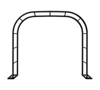 Arco da Giardino in Metallo Robusto per Piante Rampicanti Struttura Resistente Trellis per Palloncini con 2 Basi Montaggio Flessibile Decorazione Esterno(Nero,2.8x2.50m/9.1x8.2ft)