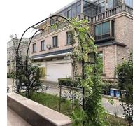 Arco da giardino in metallo robusto per rose rampicanti, da 1,4 m a 3,5 m, regolabile, pergolato nero, pergolato per matrimoni, durevole traliccio da esterno, perfetto per giardini ed eventi