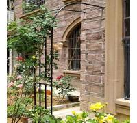 Arco da giardino in metallo robusto, supporto da parete in acciaio per matrimonio, con arco laterale per piante rampicanti, supporto solido per pergolato da giardino(240 x 240 x 40 cm, 7,9 x 7,9 x 1,3