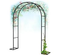Arco da giardino in metallo, robusto traliccio for rose, largo 160 cm, 200 cm, 240 cm, 280 cm, 350 cm, resistente alle intemperie, nero, for piante rampicanti, decorazione for matrimoni.(350x220x40CM)