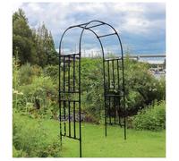 Arco da giardino in metallo, robusto traliccio resistente alle intemperie per piante rampicanti, pergolato da esterno autoportante, supporto per arco di rose, altezza regolabile 150-320 cm, perfetto