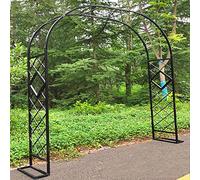 Arco da giardino in metallo, supporto per pergola, 139,7-340,4 cm di larghezza, 270 cm di altezza, pergolato per matrimoni, traliccio di fiori, decorazione da giardino all'aperto, perfetto come