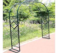 Arco da giardino in metallo, supporto per pergola, pergolato, supporto per fiori, decorazione da giardino all'aperto, larghezza 140-340,4 cm, altezza 270 cm, ideale per terrazze e cortili