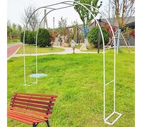 Arco da giardino in metallo - Supporto per piante rampicanti, perfetto per giardino, prato, patio, decorazione per matrimoni, pergola esterna robusta per paesaggistica elegante e spazi esterni