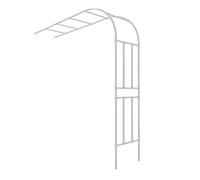 Arco da giardino in metallo, traliccio a metà lato, decorazione per matrimoni all'aperto, ampio pergolato da giardino per piante rampicanti e rose, 0,9 m x 2 m (bianco)