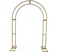 Arco da giardino in metallo, traliccio for rose resistente, struttura for piante rampicanti, supporto decorativo for esterni, decorazione for ingresso giardino e festa nuziale.(Gold,2 * 2.4m)