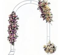 Arco da giardino in metallo, traliccio for rose resistente, struttura for piante rampicanti, supporto decorativo for esterni, decorazione for ingresso giardino e festa nuziale.(White,2 * 2.4m)