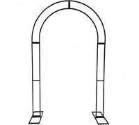 Arco da giardino in metallo, traliccio for rose resistente, struttura for piante rampicanti, supporto decorativo for esterni, decorazione for ingresso giardino e festa nuziale.(Black,1 * 2m)