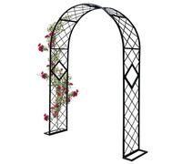Arco da giardino in metallo, traliccio in acciaio resistente per piante rampicanti, decorazione per cerimonie nuziali, arco per rose all'aperto, altezza regolabile da 1,4 m a 3 m, perfetto per