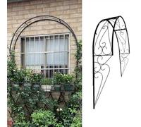 Arco da giardino in metallo, traliccio per piante rampicanti, montaggio a parete, design semicircolare, perfetto per porte e finestre e decorazione d'ingresso